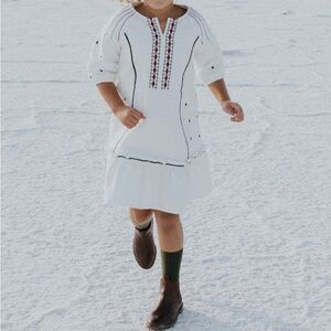 SALT Mini East Bench Ivory Dress NWT